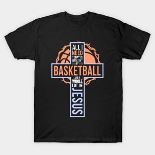 Funny Basketball Jesus Church Sports Kids God court Play T-Shirt